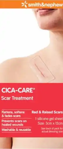healthylife Cica-Care Scar Treatment Silicone Gel Sheet 12cm x 3cm Single by Smith & Nephew offer