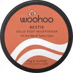 healthylife Woohoo Body Bestie Solid Body Moisturiser For Dry Skin & Tattoo Care - 70g offer