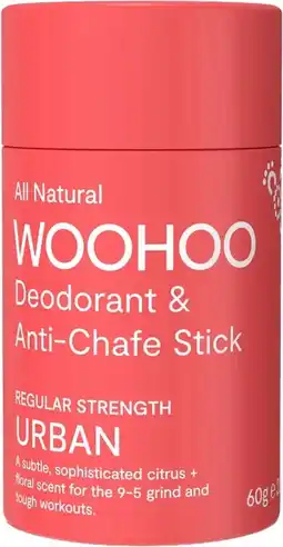 healthylife Woohoo Body Deodorant & Anti-Chafe Stick Urban 60g offer