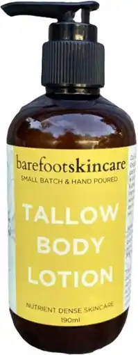 healthylife Barefoot Skincare Tallow Body Lotion 190ml offer
