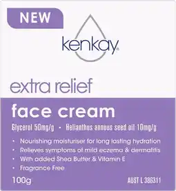 healthylife Kenkay Extra Relief Facial Moisturiser 100g Jar offer