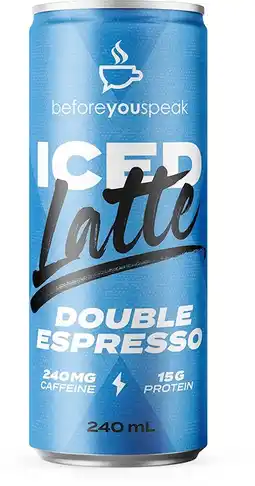 healthylife Beforeyouspeak Iced Latte Double Espresso 240ml offer
