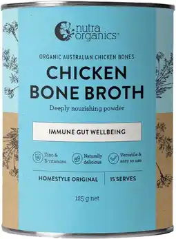 healthylife Nutra Organics Chicken Bone Broth Powder Homestyle Original 125g offer