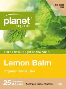 healthylife Planet Organic Lemon Balm Tea Bags 25 Pack offer