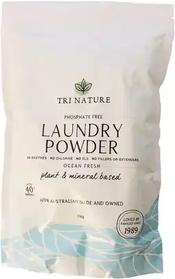 healthylife Tri Nature Laundry Powder Ocean Fresh 1kg offer