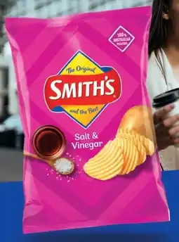 IGA Smith’s Crinkle Cut Chips, Twisties or Doritos Corn Chips 45g Selected Varieties offer