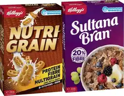 IGA Kellogg’s Nutri‑Grain 290g, Sultana Bran 420g or Original Special K 300g offer