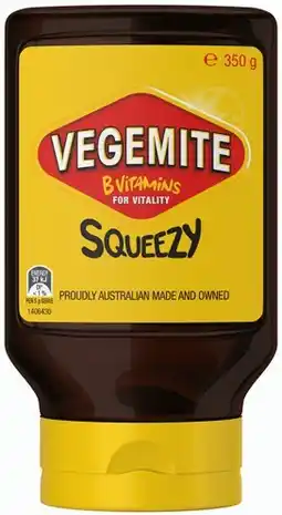 IGA Vegemite Squeezy 350g offer