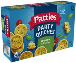 IGA Patties Party Quiches, Pies, Pasties or Sausage Rolls 12 Pack Selected Varieties offer