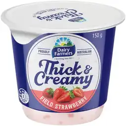 IGA Dairy Farmers Thick & Creamy Yoghurt 140‑150g Selected Varieties offer