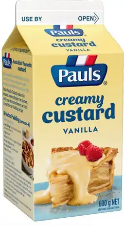 IGA Pauls Vanilla Custard 600g offer