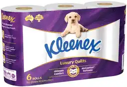 IGA Kleenex Luxury Quilts Toilet Tissue 6 Pack offer