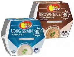 IGA SunRice 90 Seconds Microwave Rice 250g or Rice Cup 2 Pack Selected Varieties offer