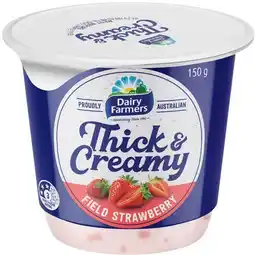 IGA Dairy Farmers Thick & Creamy Yoghurt 140‑150g Selected Varieties offer