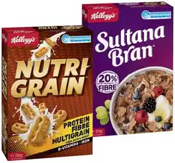 IGA Kellogg’s Nutri‑Grain 290g, Sultana Bran 420g or Original Special K 300g offer
