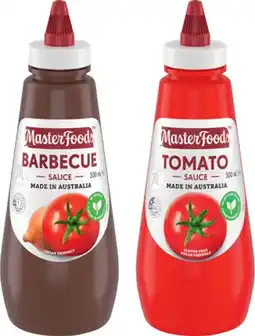 IGA MasterFoods Squeezy Sauce 475‑500mL Selected Varieties offer