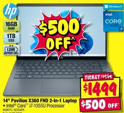 JB Hi-Fi 14" pavilion x360 fhd 2-in-1 laptop offer
