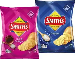 IGA Smith’s Crinkle Cut Chips 150‑170g or Thinly Cut Chips 175g Selected Varieties offer
