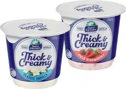 IGA Dairy Farmers Thick & Creamy Yoghurt 140‑150g Selected Varieties offer