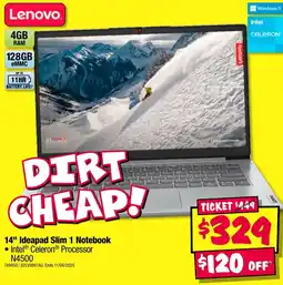 JB Hi-Fi 14" ideapad slim 1 notebook offer
