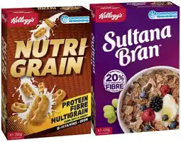 IGA Kellogg’s Nutri‑Grain 290g, Sultana Bran 420g or Original Special K 300g offer