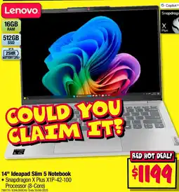 JB Hi-Fi 14" ideapad slim 5 notebook offer