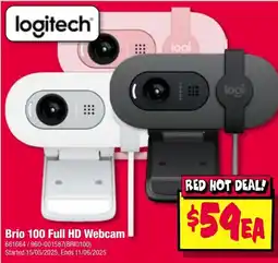 JB Hi-Fi Brio 100 full hd webcam offer