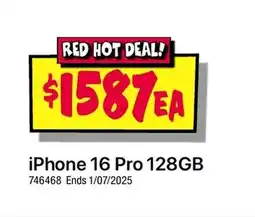 JB Hi-Fi Iphone 16 pro 128gb offer