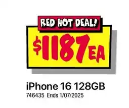 JB Hi-Fi iphone 16 128gb offer
