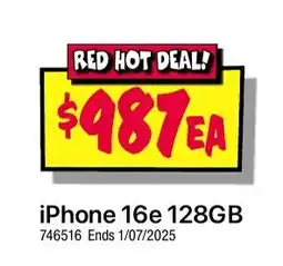JB Hi-Fi Iphone 16e 128gb offer