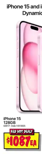JB Hi-Fi Iphone 15 128gb offer