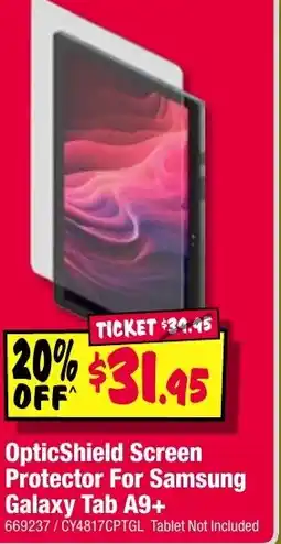 JB Hi-Fi Opticshield screen protector for samsung galaxy tab a9+ offer