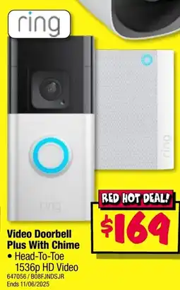 JB Hi-Fi Video doorbell plus with chime offer