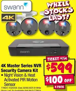JB Hi-Fi 4k master series nvr security camera kit offer