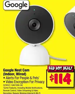 JB Hi-Fi Google nest cam (indoor, wired) offer
