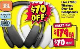 JB Hi-Fi Live 770nc wireless over-ear headphones offer