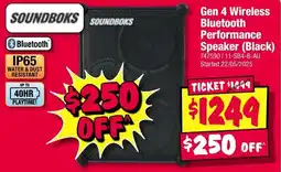 JB Hi-Fi Gen 4 wireless bluetooth performance speaker (black) offer