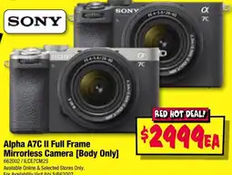JB Hi-Fi Alpha a7c ii full frame mirrorless camera [body only] offer