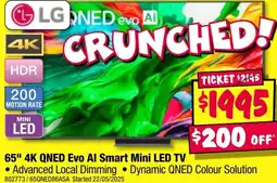 JB Hi-Fi 65" 4k qned evo al smart mini led tv offer