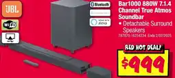 JB Hi-Fi Bar1000 880w 7.1.4 channel true atmos soundbar offer