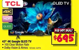 JB Hi-Fi 43" 4k google qled tv offer