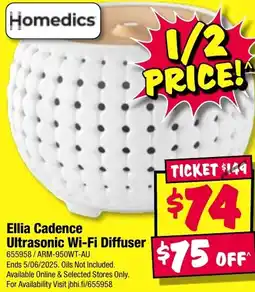 JB Hi-Fi Ellia cadence ultrasonic wi-fi diffuser offer