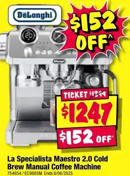 JB Hi-Fi La specialista maestro 2.0 cold brew manual coffee machine offer
