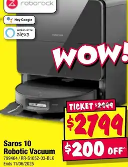 JB Hi-Fi Saros 10 robotic vacuum offer