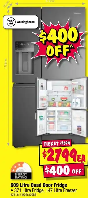 JB Hi-Fi Quad door fridge offer