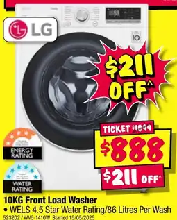 JB Hi-Fi Front load washer offer