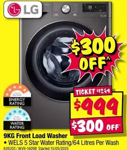 JB Hi-Fi Front load washer offer