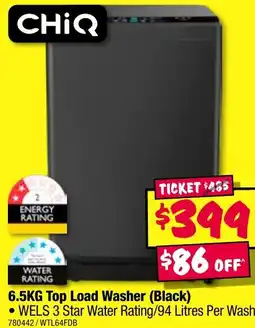 JB Hi-Fi Top load washer (black) offer
