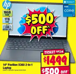 JB Hi-Fi 14" pavilion x360 2-in-1 laptop offer