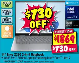 JB Hi-Fi 14" envy x360 2-in-1 notebook offer